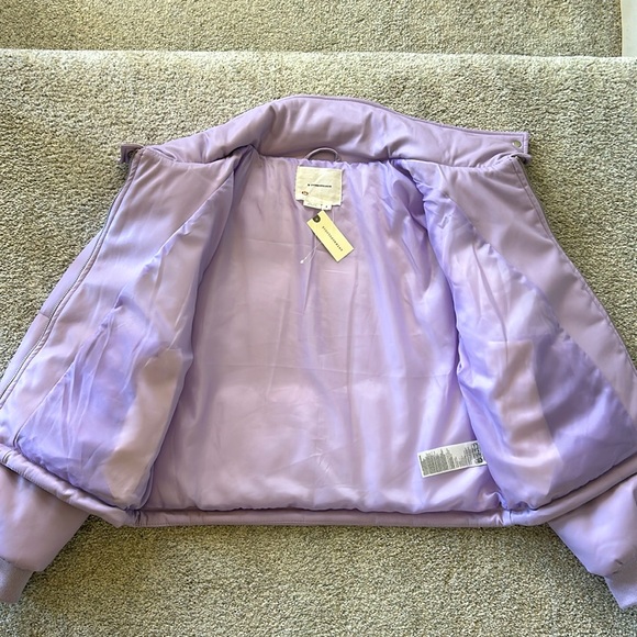 Anthropologie by Anthropologie Faux Leather Puffer Jacket in Lavender - Picture 5 of 10